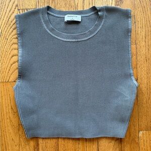 Aritzia Babaton Moss Ribbed Women’s Small Cropped Top